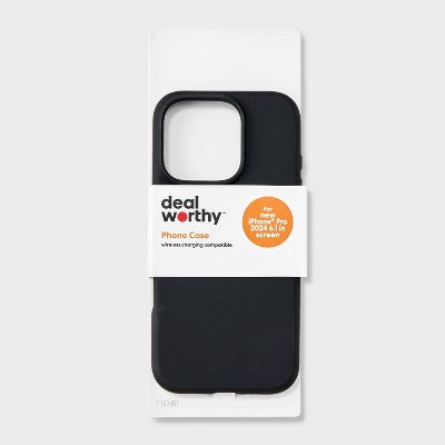 Apple iPhone 16 Pro Case - dealworthy  Black: Solid Pattern, Wireless Charging Compatible