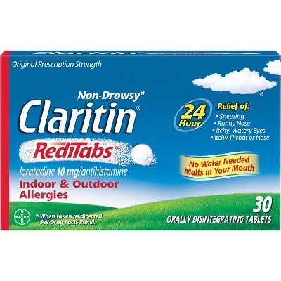 Claritin RediTabs 24 Hour Allergy Relief Dissolving Tablets - Loratadine - 30ct *Exp 02/26*