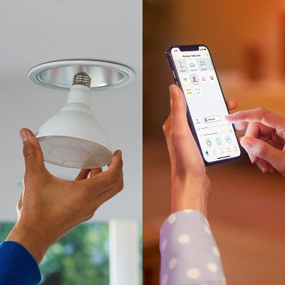 Philips Smart 120W Color PAR38 1P: LED Light Bulb, 13W, Multicolored, Dimmable, Voice Control, 1200 Lumens, E26 Base, 22.8-Year Life