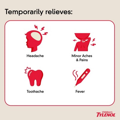 Children's Tylenol Pain + Fever Relief Chewables - Acetaminophen - Bubble Gum - 24ct *Exp 12/26*