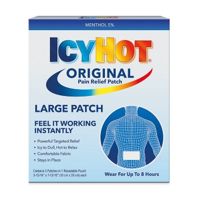 Icy Hot Medicated Patch Back - 5ct *Exp 04/2027* *Damaged Box*
