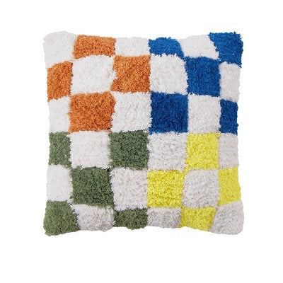 Checkered Square Teen Decorative Pillow - Makers Collective 16 x 16 Inch