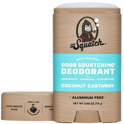 DR. SQUATCH Men's Natural Deodorant - Coconut Castaway - 2.65oz