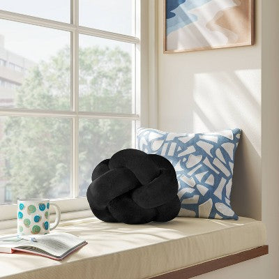 Shaped Knot Pillow Black - Room Essentials