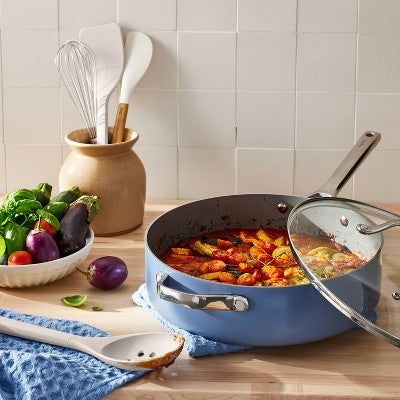 Soft Grip Nylon Slotted Spoon Gray - Figmint