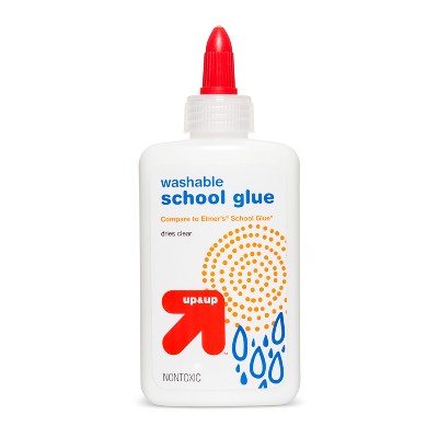 4oz Washable School Glue - Up&Up : Liquid Kids Glue Bottle, Non-Toxic, White, Art & Stationery Supplies **Packaging May Vary**