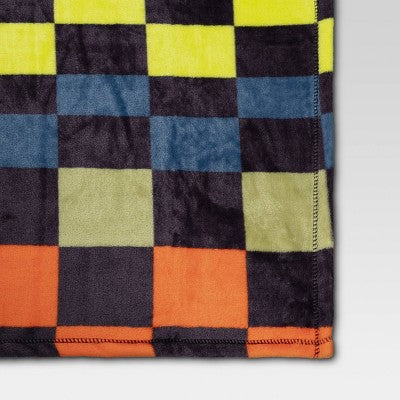Novelty Recycled Printed Plush Throw Squares