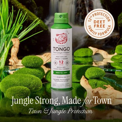 Grand Tongo DEET-Free Picaridin Insect Repellent Family Formula - Green Tea + Mint - 4.5oz