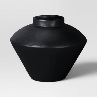 Small Modern Vase Black - Threshold