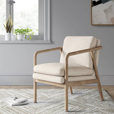 Tufeld Wood Armchair Beige - Threshold