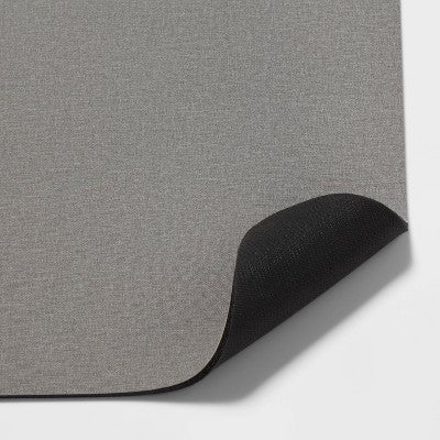 20 x 40 Low Profile Charmed Manor Patterned Polyurethane Kitchen Mat with Foam Rubber Backing Gray - Threshold