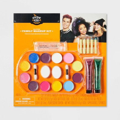 Family Deluxe Halloween Costume Makeup Kit Glitter - Hyde & EEK! Boutique: 24-Piece Set, Face Paint, Applicators