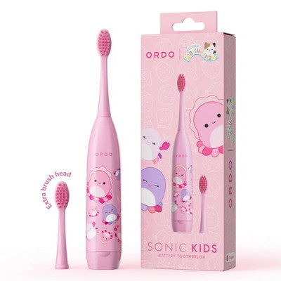 ORDO Sonic Kids Battery Toothbrush - Squishmallows Auggie - Pink