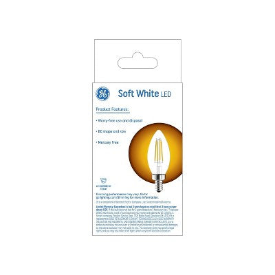 GE 2pk 60W LED Decorative Light Bulbs Soft White