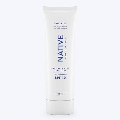 Native Unscented Mineral Sunscreen - SPF 30 - 5 fl oz - **EXP 4/27**