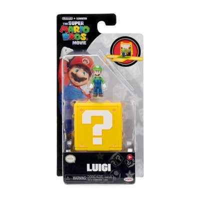 Nintendo The Super Mario Bros. Movie Luigi Mini Figure with Question Block