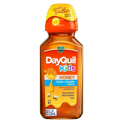 Vicks Kids DayQuil Honey Cold & Cough Medicine Liquid - 8 fl oz *Exp 09/2025*