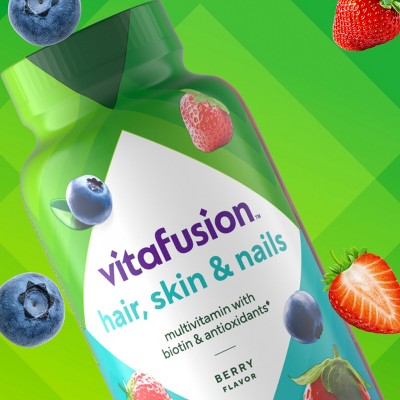 Vitafusion Gorgeous Hair Skin & Nails Supplement Gummies - Berry - 135ct *Exp 11/26*