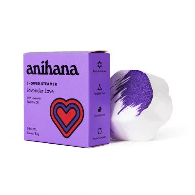 Anihana Aromatherapy Essential Oil Lavender Love Shower Steamer - 1.76 oz *Damaged Box*