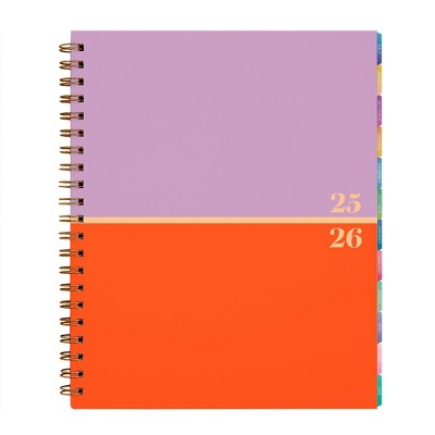 Inspired by Erin Condren: 12 month Dated Teacher Lesson Planner - Colorblock Lilac