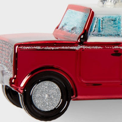 Glass SUV Christmas Tree Ornament