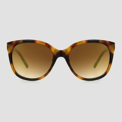 Women's Tortoise Shell Print Glossy Plastic Cateye Sunglasses - Universal Thread  Brown: Scratch-Resistant, UV Protection