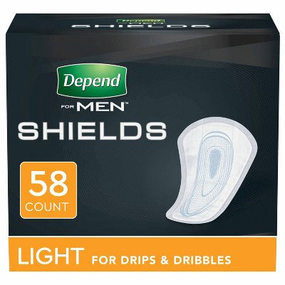 Depend Shields For Men - Light Absorbency - 58ct