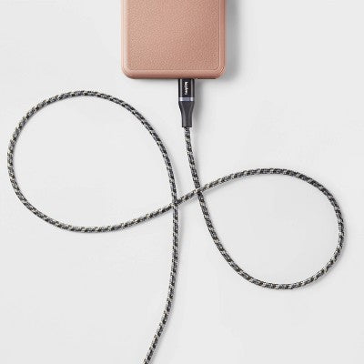 6' USB-C to USB-C Braided Cable - heyday  Black
