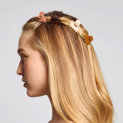 Kitsch Recycled Plastic Mini Cloud Claw Clips Set - Sedona - 8ct