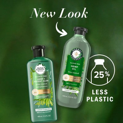 Herbal Essences Hemp Oil Sulfate Free Conditioner, For Frizzy Hair - 13.5 fl oz