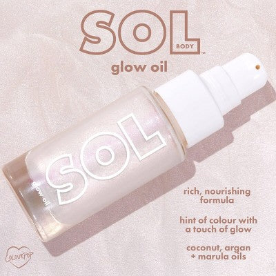 SOL Body x ColourPop Body Glitter Glow Oil Mini - Moonstone - 0.88 fl oz