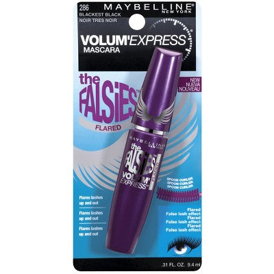 Maybelline Volume Express The Falsies Flared Washable Mascara 286 Blackest Black 0.31 fl oz *Open & Very Damaged Package*