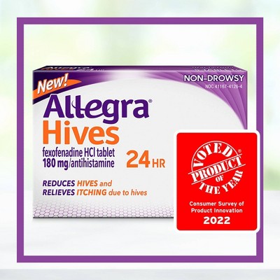 Allegra Non-Drowsy Hives Relief Fexofenadine 180mg Tablets - 30ct *Exp 03/2026*
