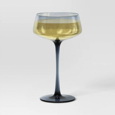 9.8oz Cocktail Coupe Glass Blue - Threshold