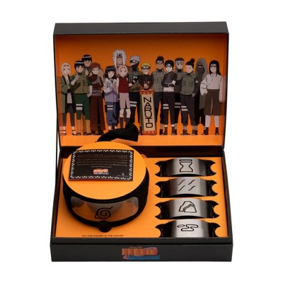 Naruto Cosplay Headband Replica Set With 4 Village Metal Plates