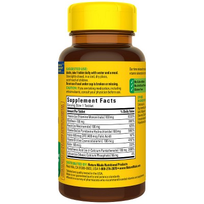 Nature Made Time Release Vitamin B-100 High Potency B Complex, Dietary Supplement for Nervous System Function Support, 60 Tablets for a 60 Day Supply **Exp Oct 2025**