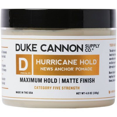 Duke Cannon News Anchor Hurricane Hold Pomade - Max Hold, Matte Finish- 4.6 oz
