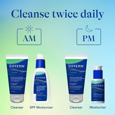 Differin Maximum Strength Acne Foam Face and Body Cleanser 10% BPO - 5 fl oz *2027/01* *Damaged Box*