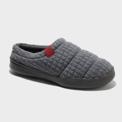 Men's Size M(9/10) dluxe by dearfoams Julien Clog Slippers - Gray M: Cushioned Insole, Indoor/Outdoor EVA Outsole, Machine Washable