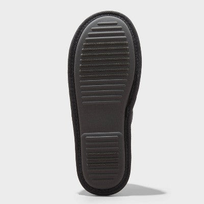 Men's S (7/8) Beau Scuff Slippers - Goodfellow & Co Charcoal Gray Slip-on, Indoor/Outdoor Sole, Backless Design