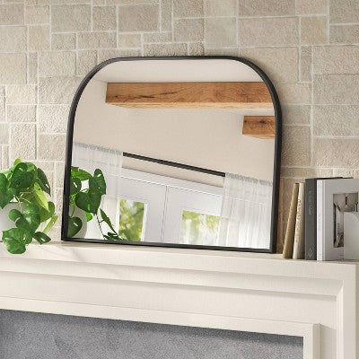 36 x 24 Inch Over the Mantel Mirror Black - Threshold