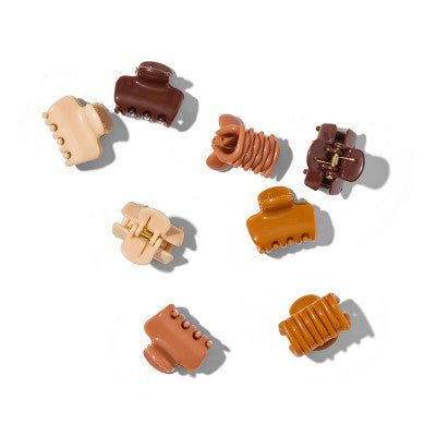 Kitsch Recycled Plastic Mini Cloud Claw Clips Set - Sedona - 8ct