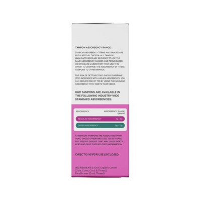 The Honey Pot Company, Organic Cotton Regular Applicator Tampons - 18ct
