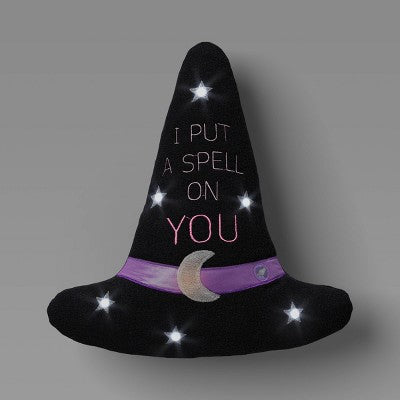 13x12 Inch Witch Hat Novelty Shaped Throw Pillow Black - Hyde and EEK! Boutique