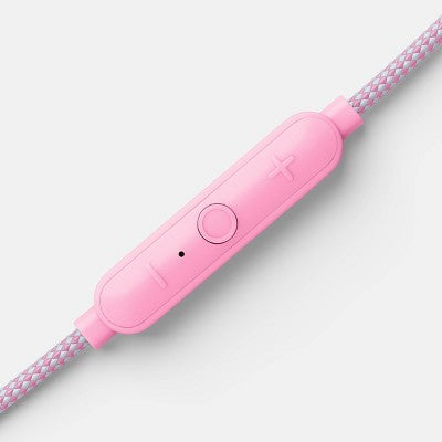 Wired Earbuds - heyday  Candy Pink: 3.5mm Jack, Built-In Microphone