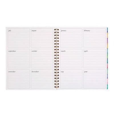 Inspired by Erin Condren: 12 month Dated Teacher Lesson Planner - Colorblock Lilac