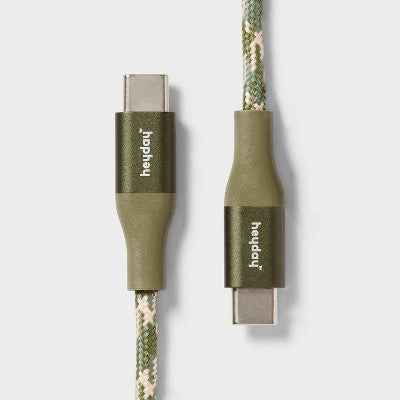 4' USB-C to USB-C Braided Cable - heyday  Olive