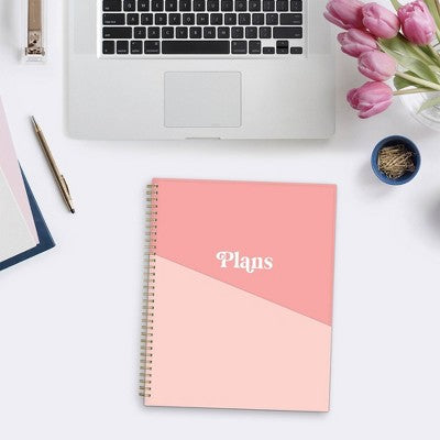 Blue Sky 8.5x11 Inch 2025-2026 Weekly/Monthly Student Wirebound Planner Double Pocket Flamingo Pink/Sorbet