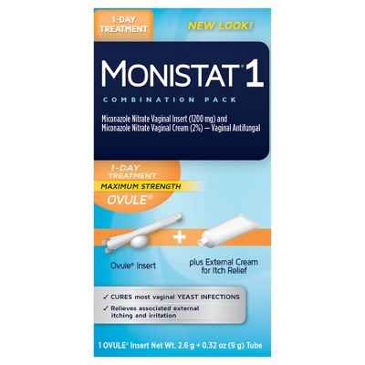 Monistat 1-Dose Yeast Infection Treatment Ovule Insert & External Itch Cream *Exp 2026/12*