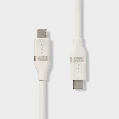 6' USB-C to USB-C Soft Touch Fast Charging - Heyday - White Clay